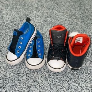 2 pairs of Boys Converse